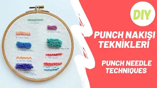 9 DIFFERENT PUNCH NEEDLE TECHNIQUES (Which Embroidery Type can be made with Punch Needle?)
