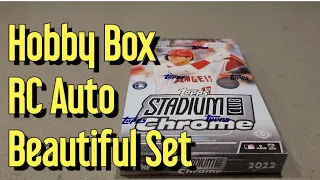 First Look 👀 2022 Topps Stadium Club Chrome Hobby Box! 1 Guaranteed Auto plus a Few Parallels 🔥 🔥