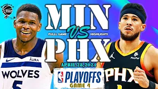 Minnesota Timberwolves vs. Phoenix Suns Game 4 Full Highlights | WCRD1 | 2024 PLAYOFFS