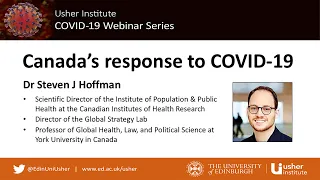 UI COVID-19 webinar: 3. Canada's response to COVID-19