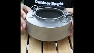 YumuQ  Portable Collapsible Camping Titanium Kettle Kitchen Cookware