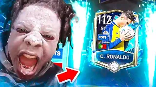 IShowSpeeds Funny Moments & LUCKIEST Fifa Mobile pack Opening Packs TOTS RONALDO  becomes WHITE