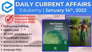 Daily Current Affairs For UPSC CSE | Edukemy | 14th January