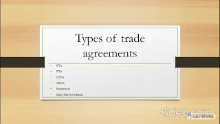 Types of Trade Agreements (English)