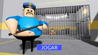 ESCAPEI DO POLICIAL GORDÃO NA PRISÃO DO ROBLOX | BARRY'S PRISON RUN