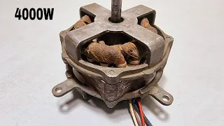 Turn Copper Motor into 320V Generator Use Wood 🪵 New idea...