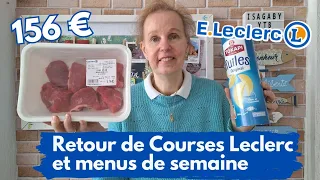 Retour de Courses Leclerc 🛒 avec prix et menus de semaine