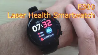 E300 Red Laser Therapy Smartwatch | HR EKG ECG  SPO2 Blood pressure red cold laser light therapy