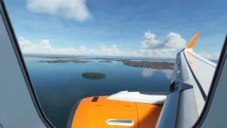 easyjet A320 [Engine View] Landing at Venice Italy