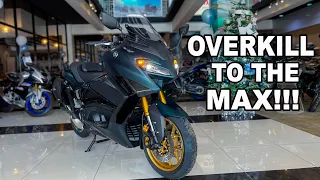 New 2023 Yamaha TMAX Techmax Sport First Look Review (English)
