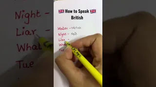 How to speak British?