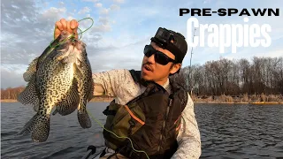Pre-Spawn Crappies Basically Jumping Into The Kayak!!!