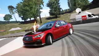 Infiniti Q50 Drifting on *NEW* Lime Rock Track