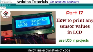 Arduino tutorial 17- How to print sensor values in LCD | Temperature values on LCD[code explained]