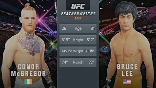 Conor McGregor Vs. Bruce Lee (145 Pounds) : UFC 4 Gameplay (Legendary Difficulty) (AI Vs AI) (PS5)
