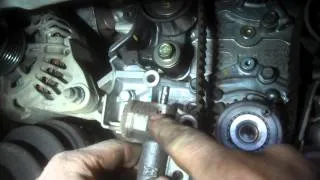 Timing belt replacement Hyundai Sonata 2.7L V6 2005 water pump Install Remove Replace