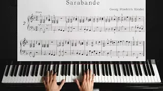 Handel - Sarabande - Piano Tutorial