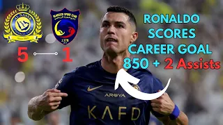 Cristiano Ronaldo 850th Career Goal | Al Hazem Vs Al Nassr (1 - 5) | Highlights