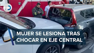 Accidente vial en Eje Central deja una mujer lesionada