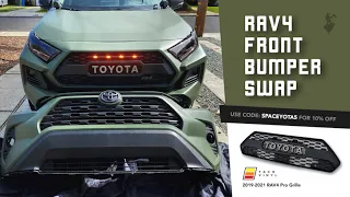 RAV4 Front Bumper Swap w/ Taco Vinyl Pro Grille