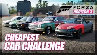 Forza Horizon 3 - The CHEAPEST Car Challenge! (Demolition Fun)