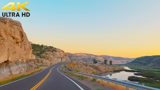 Western Colorado Scenic Mountain Sunset Drive to Dinosaur National Monument 4K