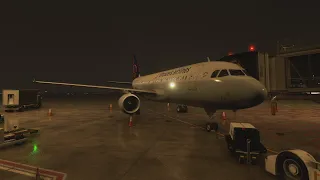 Fenix A320 Showcase Rainy Night Brussels Airport MSFS 2020