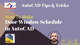 How To Make Door Window Schedule in AutoCAD