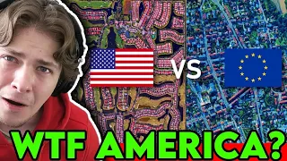 *EUROPEAN REACTS* to American vs  European Suburbs and why US suburbs suck