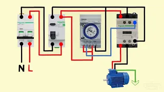 single phase motor timer connection
