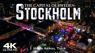 [4K] STOCKHOLM 2024 🇸🇪 | 1 Hour Drone Aerial Tour | Sweden Konungariket Sverige Drönare film