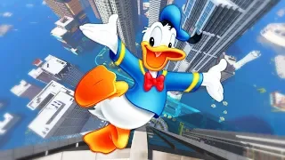 GTA 5 Water Ragdolls Donald Duck Jumps/Fails #91 (Euphoria physics Funny Moments)
