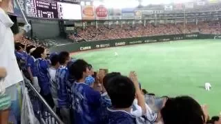 【応援団迫力！】宮崎ホームラン→攻めまくれ(巨人投手交代)→梶谷応援歌 横浜DeNA 東京ドームビジター 2016-8-10