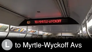 ⁴ᴷ NYC Subway: L trains running to Myrtle-Wyckoff Avs