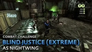 Batman: Arkham City - Blind Justice (Extreme) [as Nightwing] - Combat Challenge