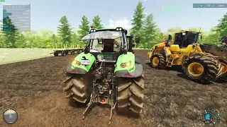 Farming Simulator 22 -DEYTZ FAHR 8280 -VS- VOLVO L180H  (Logitech g29 + Logitech 3d extreme pro)