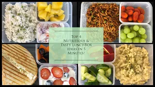 Top 4 LunchBox Ideas in 5 Minutes - Quick and Healthy Meals for kids and working mums