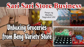 SARI SARI STORE BUSINESS : UNBOXING GROCERIES BENG VARIETY STORE#Rubia31 Vlogs