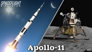 Apollo 11 Saturn V Full Mission to Moon | Animation | Spaceflight Simulator