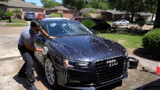 How To Wash and Clay Car in DIRECT Sunlight - Paint Correction Prep