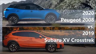 2020 Peugeot 2008 vs 2019 Subaru XV Crosstrek (technical comparison)