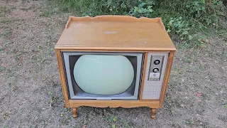 1966 GE General Electric CB21 Color Roundy Tube Television