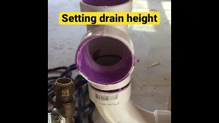 How high do you set your drain for the kitchen sink ?
