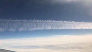 A380 Contrail seen from KLM B747-800, On my way to Amsterdam, May 2017