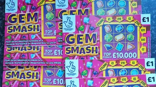 New gem smash scratch cards £10 in play nice little profit