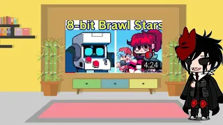 Reaction to Friday Night's Funkin mod Brawl Stars 8-bit vs rappers