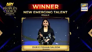 Favorite New Emerging Talent Female - Dur E Fishan | ARY People's Choice Awards