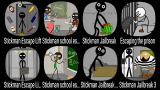 Stickman Escape Lift, Stickman School Escape 2, Stickman Jailbreak, Escaping the Prison, Stickman...