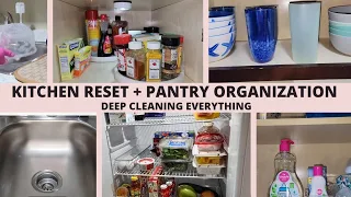 Kitchen Reset | Deep clean & organize with me + Pantry organization