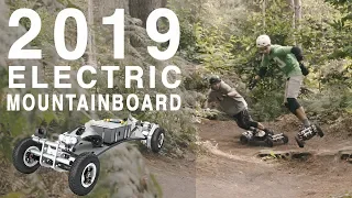 Shredding bike trails on the new Trampa Twin Pro Drive Electric Mountainboard